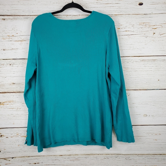 Lane Bryant Emerald Green Ribbed Sweater - Picture 6 of 6